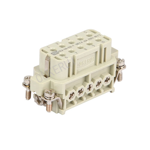 Insert femelle de connecteur robuste 10 broches 16A 250V