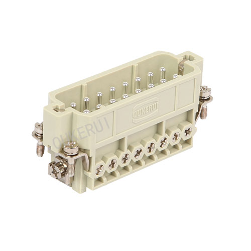 Insert mâle de connecteur robuste 16 broches 16A 250V