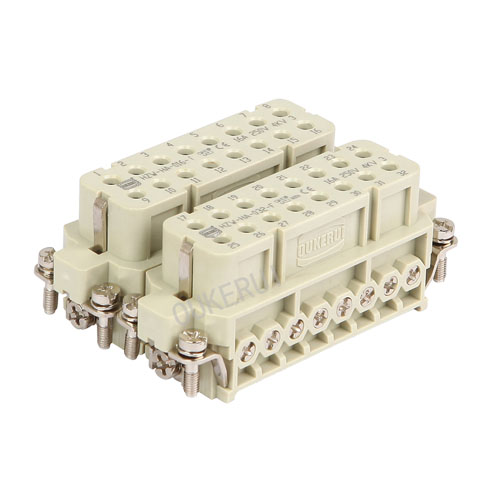 Insert femelle de connecteur robuste à 32 broches