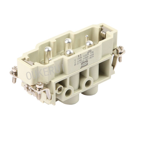 Insert mâle de connecteur robuste 4/2 broches 80A